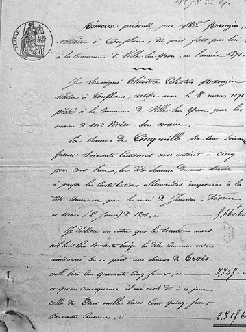 1871 pret notaire /allemands